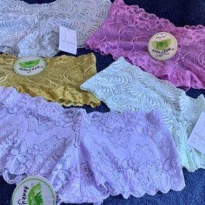 Honeydew Intimates Multicolor Lace Lingerie Boy Shorts 6pk Sz.M **NWT**